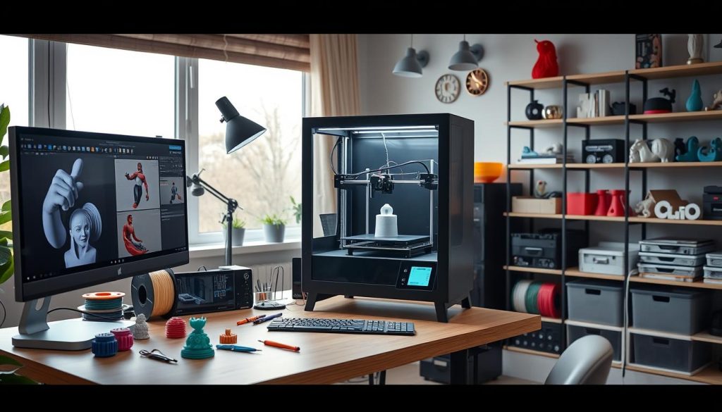 3D printing workspace setup