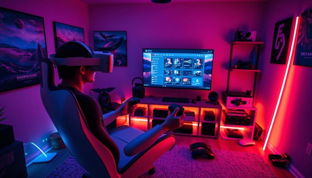 virtual reality setup